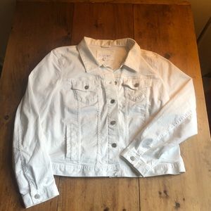 Loft White Denim Jacket - XXL